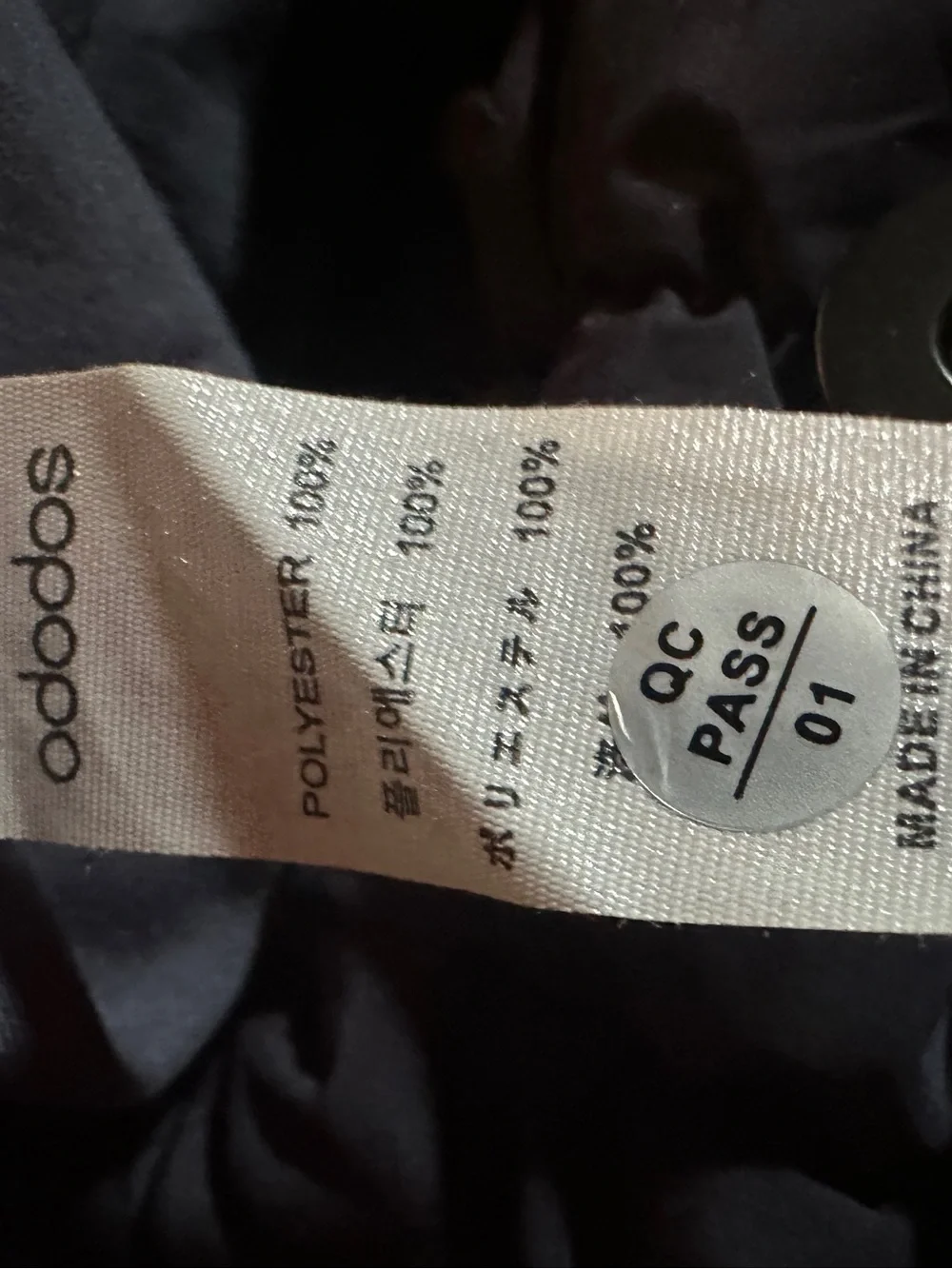 Ododos Black Lightweight Quilted Backpack